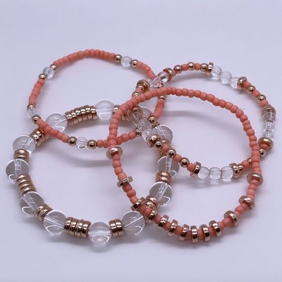 NWT Wool + Pepper Co. Rose Gold Bracelet Stack (4) - Picture 3 of 6